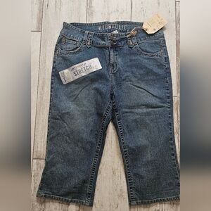 Hydraulic Dark Blue Stretch Denim Capris 20 NWT